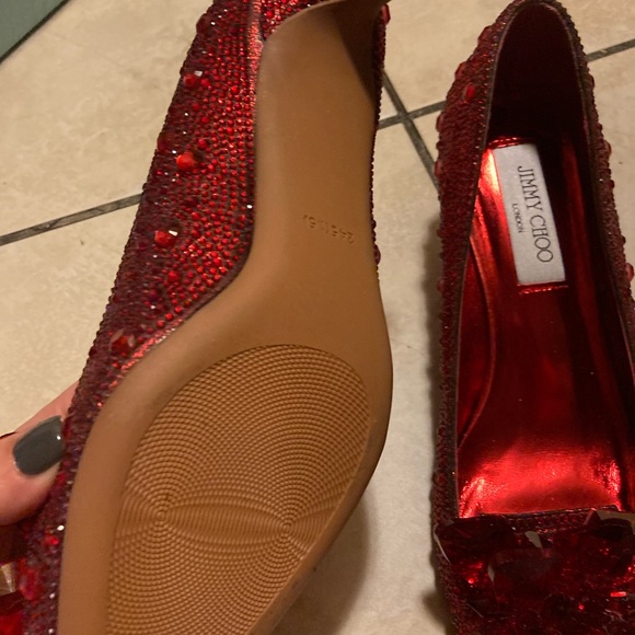 Cinderella jimmy Choo read style shoes absolutely stunning the most beautiful - Picture 6 of 7